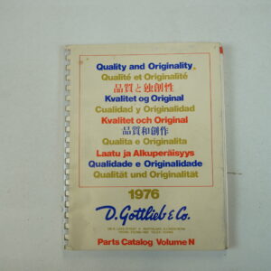Gottlieb 1976 Parts Catalog
