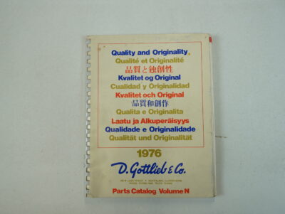 Gottlieb 1976 Parts Catalog