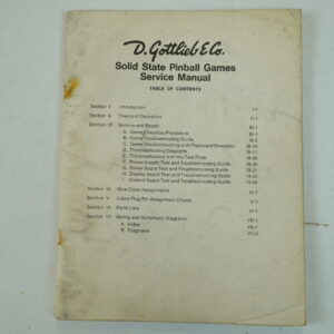 Gottlieb Service Manual