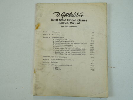 Gottlieb Service Manual